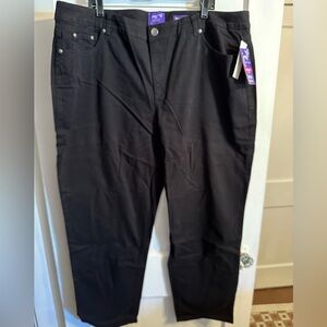Just My Size Black Slimming Stretch Jeans Classic Fit Twill Plus Size 26W NWT